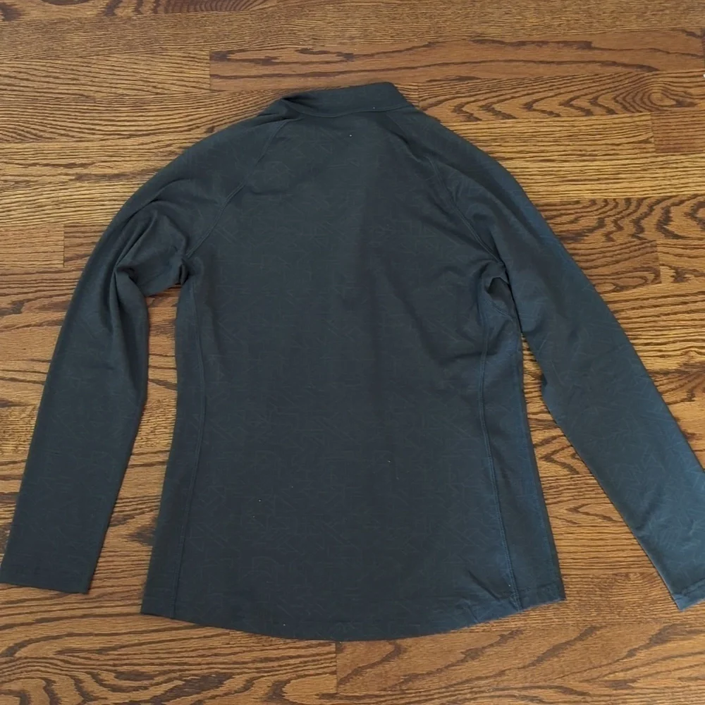 New charcoal Gray jacquard Knit Full Zip Activewear Runners Jacket  NWT Sz S